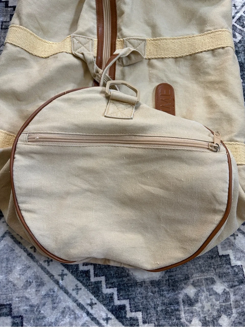 Vintage TIME Canvas Duffel Bag